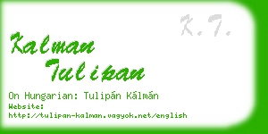 kalman tulipan business card